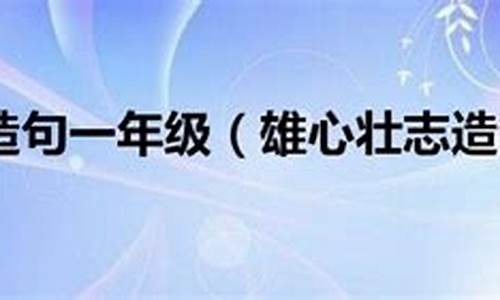 雄心壮志造句三年级_雄心壮志造句三年级简