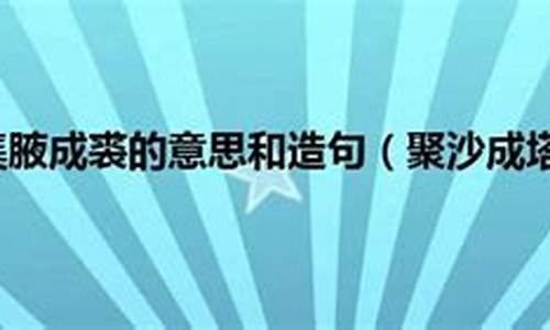 集腋成裘造句和意思怎么写_集腋成裘造句子